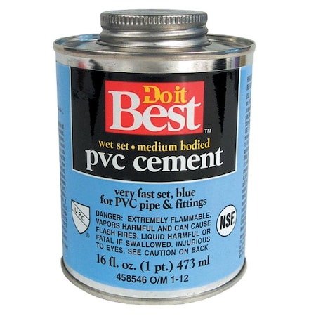 All-Source 16 Oz. Medium Bodied Blue PVC Cement 018423-12